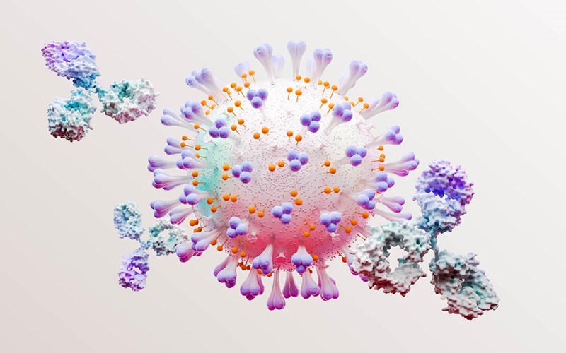 Monoclonal Antibodies With COVID Science Image